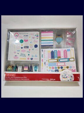 Sticker and Embellishment Box by Craft Smart - Planners, Calendars, Paper Crafts
